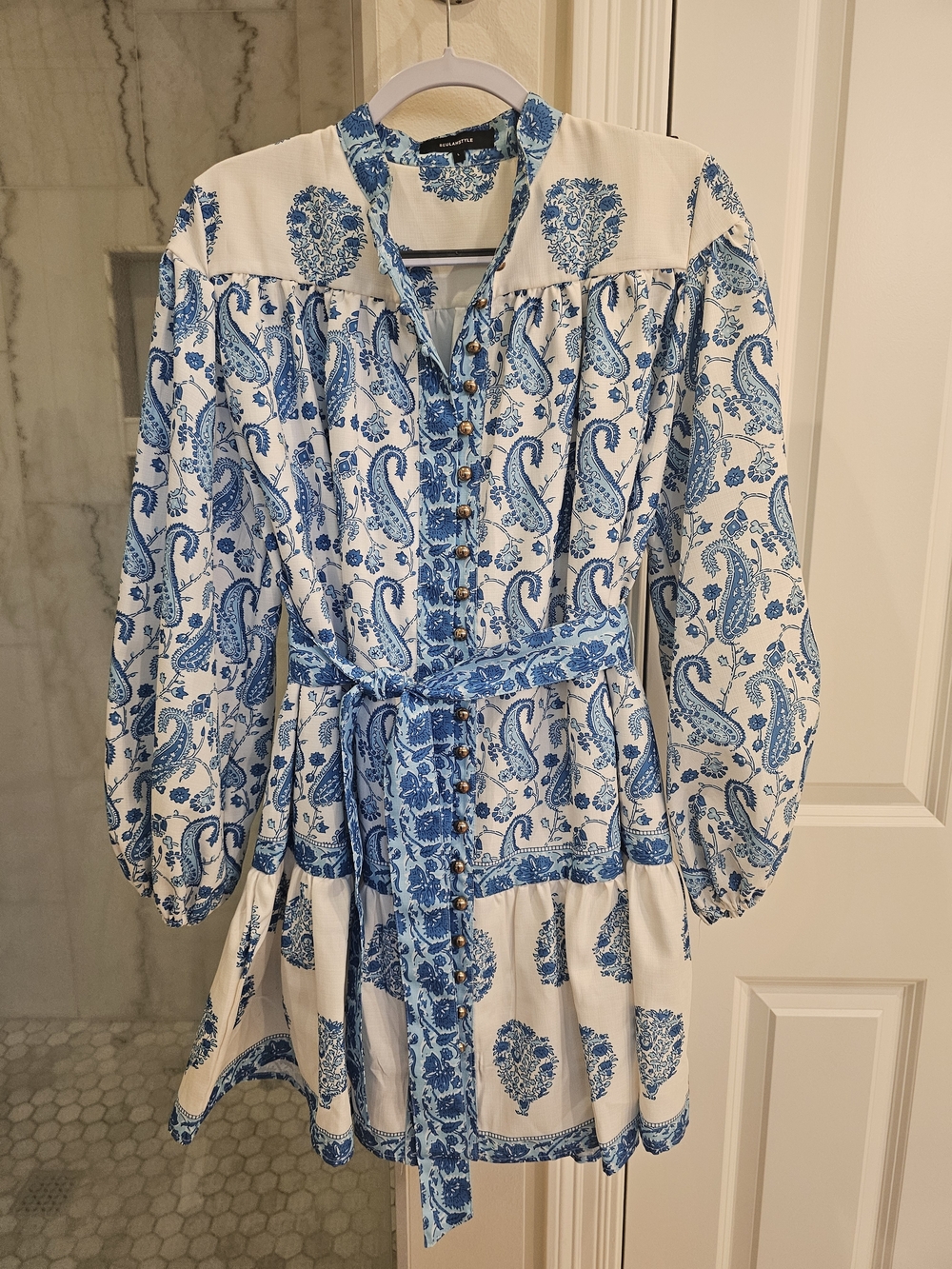Beulah Leila Dress in blue floral